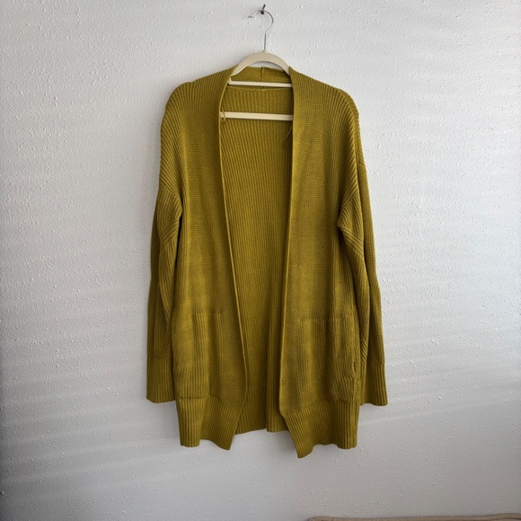 Lululemon Cashlu Knit Sweater Wrap Cardigan In Auric Gold - Picture 4 of 9